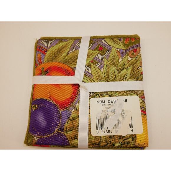 Now Designs Cocktail Napkins Fruit Pattern- Set of 4 New - Picture 4 of 6